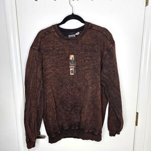 Vintage McIntosh & Seymour Embroidered Yellowstone Brown Sweatshirt Large